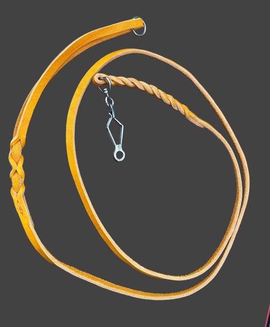 Dog lead with hand strap greased leather