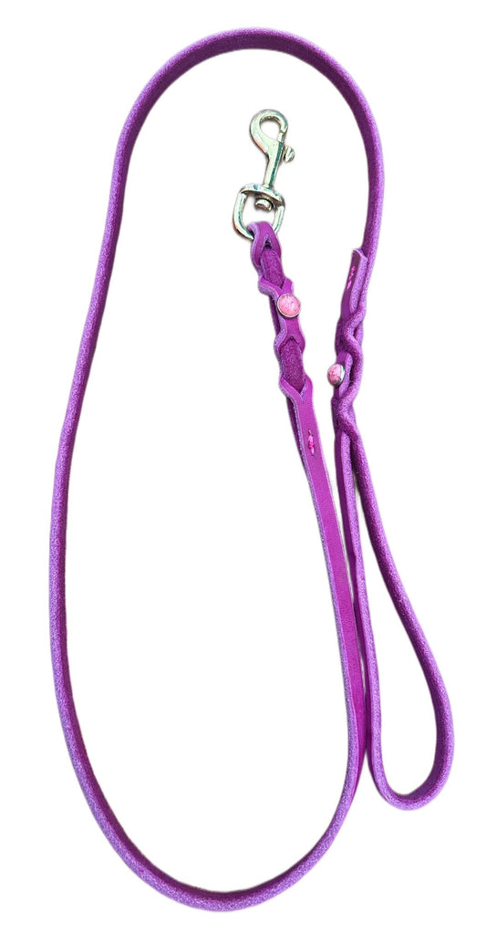 Dog lead with hand strap greased leather